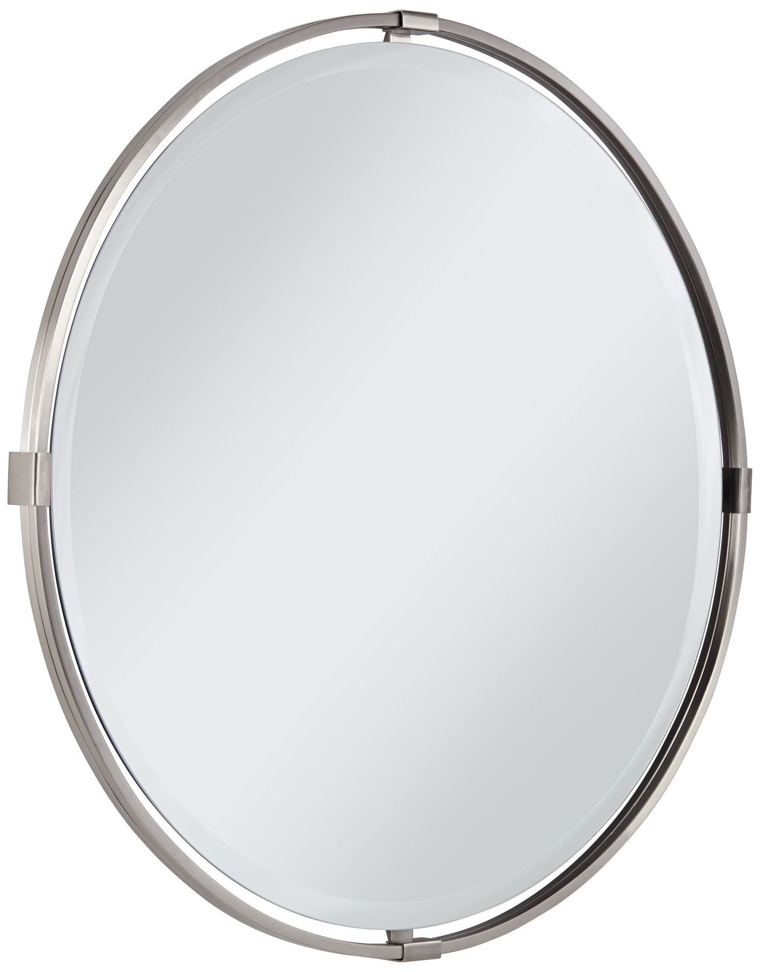Darlington Polished Nickel 34" Round Wall Mirror - #87X79 | Lamps Plus