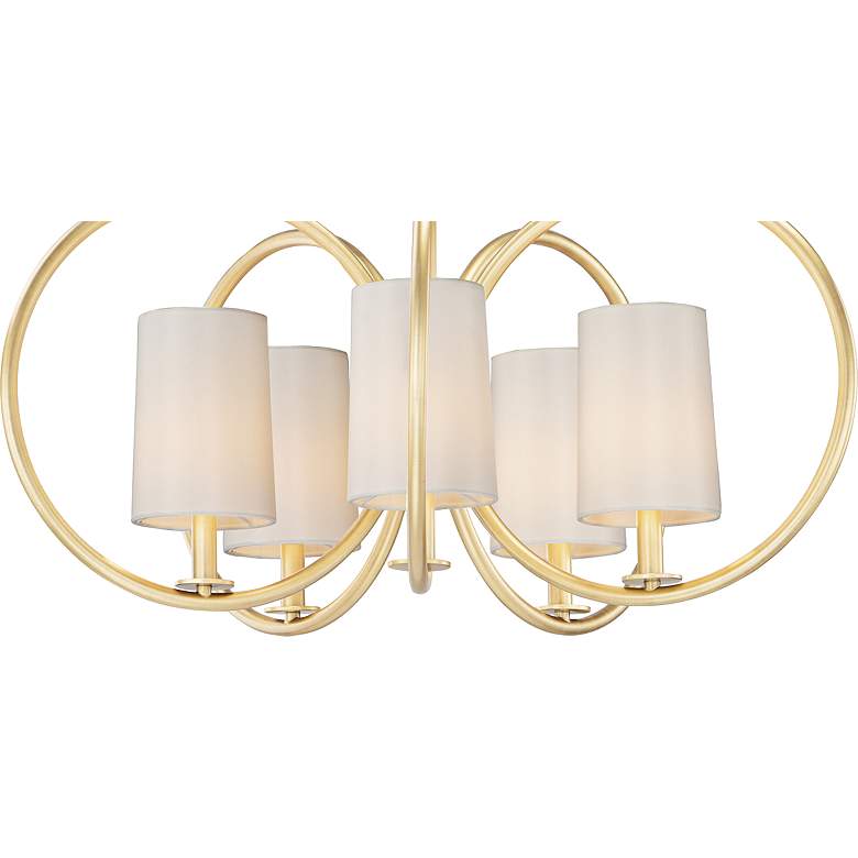 Image 4 Maxim Meridian 30 1/2" Wide Aged Brass 5-Light Chandelier more views