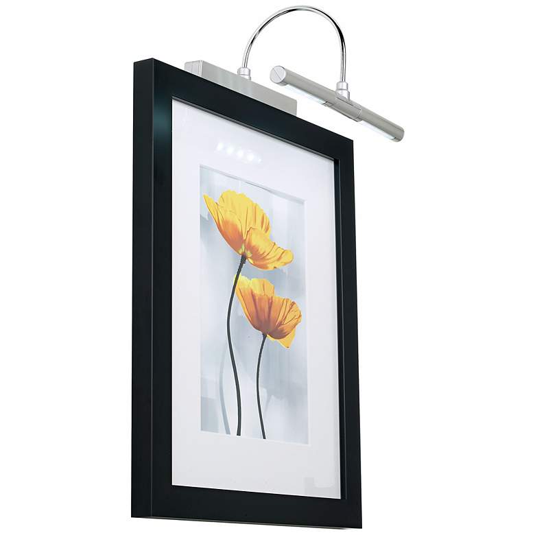 Brushed Metal Battery Powered 13&quot;W Dimmable Picture Light more views