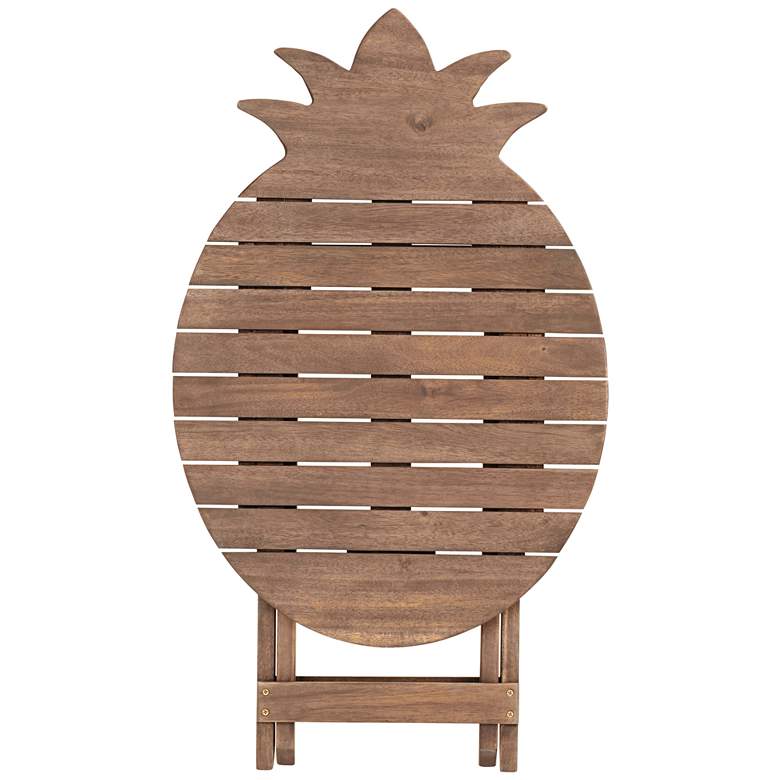Image 5 Monterey Pineapple Natural Wood Outdoor Folding Tables Set of 2 more views