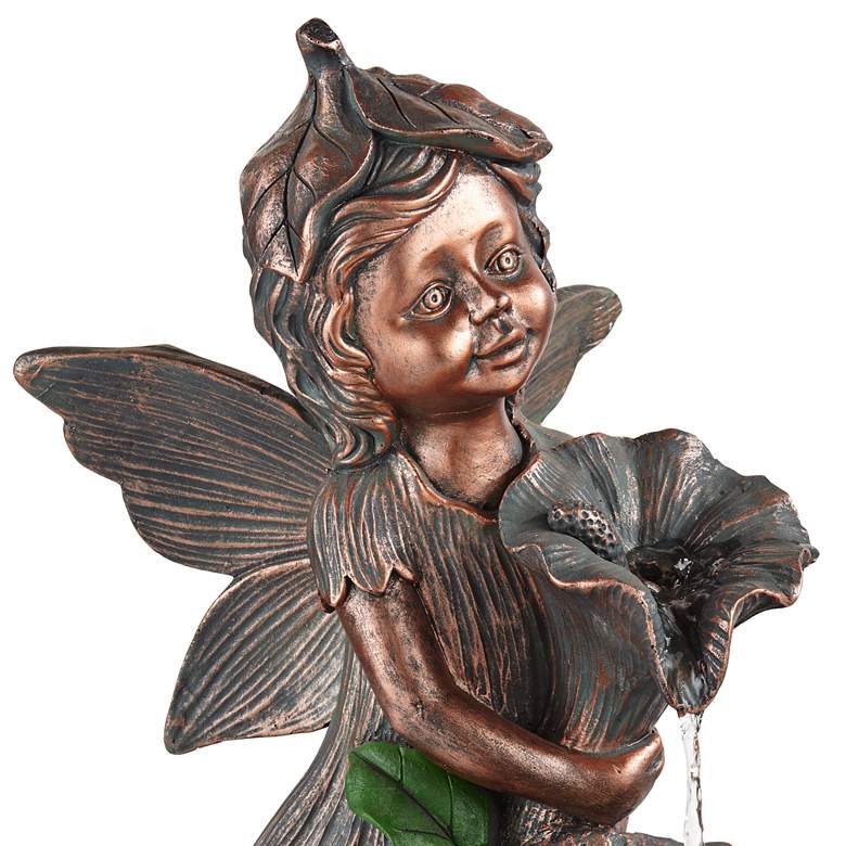 Image 3 Fairy 24" High Bronze LED Cascading Indoor/Outdoor Fountain more views