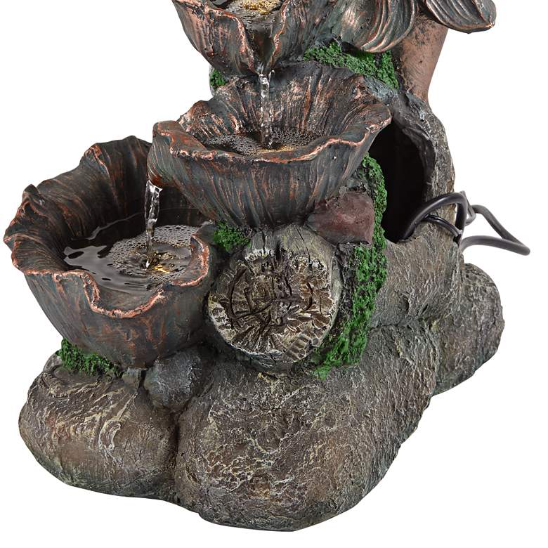 Image 4 Fairy 24" High Bronze LED Cascading Indoor/Outdoor Fountain more views