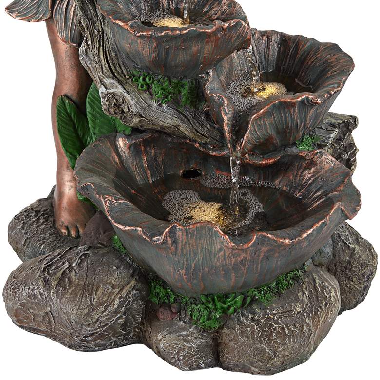 Image 5 Fairy 24" High Bronze LED Cascading Indoor/Outdoor Fountain more views