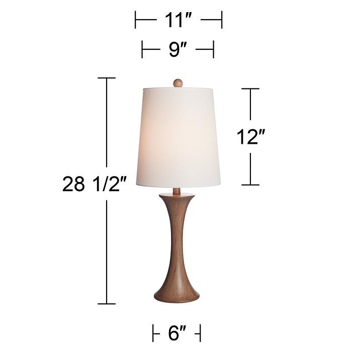 Curve Column Modern Farmhouse Table, Modern Farmhouse Table Lamp Sets