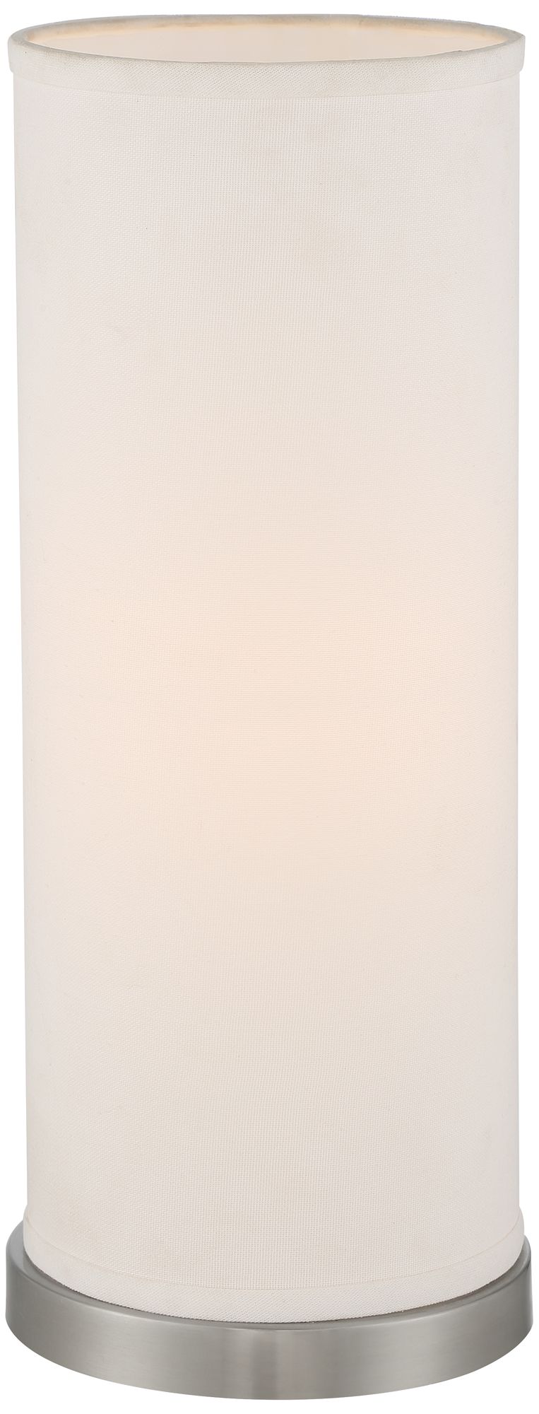 Katy Brushed Nickel Cylinder Accent Table Lamp Set of 2 88K30 Lamps Plus