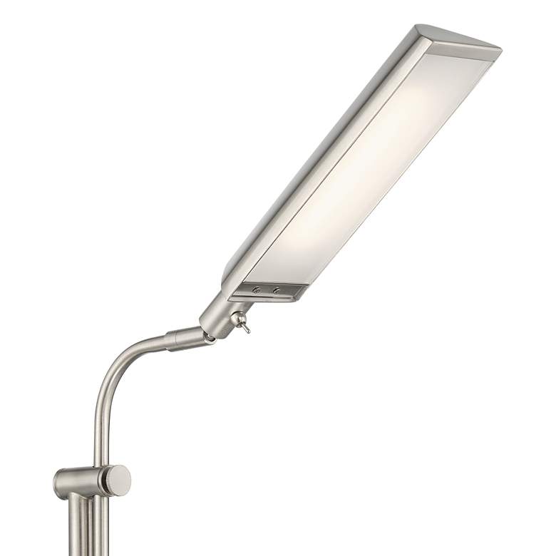 Culver Brushed Nickel Adjustable Pharmacy LED Floor Lamp more views