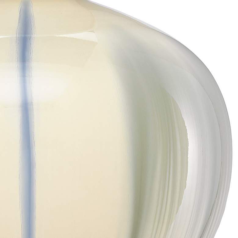 Kara Cream and Artichoke Green 9 1/4&quot; High Porcelain Vase more views