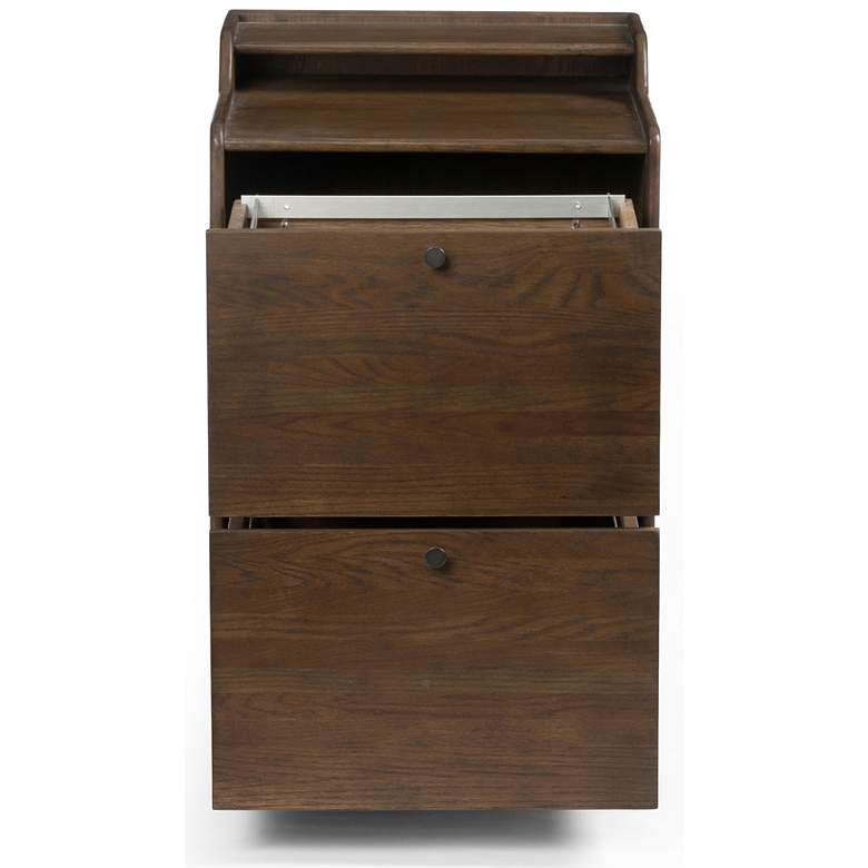 Moreau 19 1/2&quot; Wide Dark Toasted Oak 2-Drawer Filing Cabinet more views