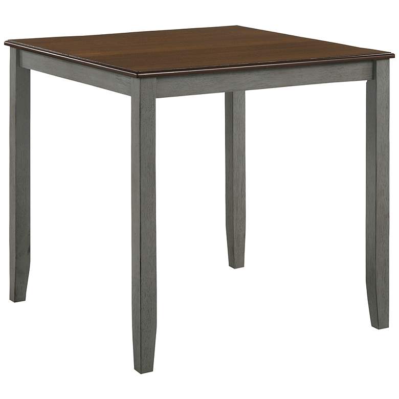 Image 4 Keystol Oak Light Gray 5-Piece Counter Dining Table Set more views