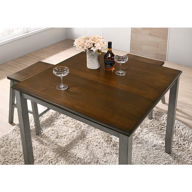 Image 6 Keystol Oak Light Gray 5-Piece Counter Dining Table Set more views