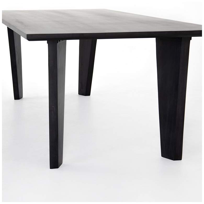 Axel 87&quot; Wide Black Wash Poplar Wood Dining Table more views