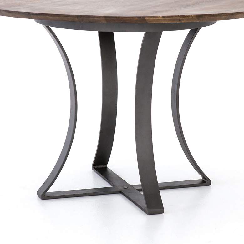 Gage 48&quot; Wide Tanner Brown Acacia and Gunmetal Dining Table more views