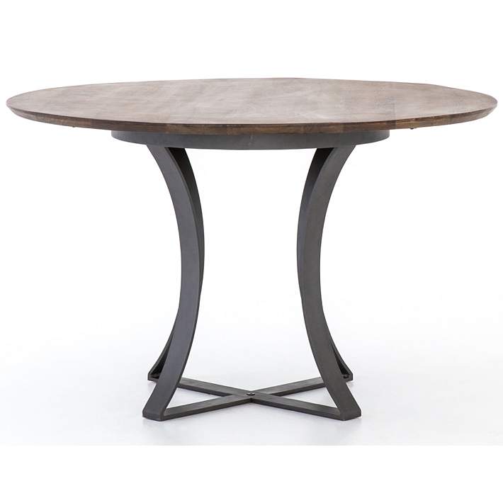 Gage 48 Wide Tanner Brown Acacia And, How Wide Is A 48 Inch Round Table