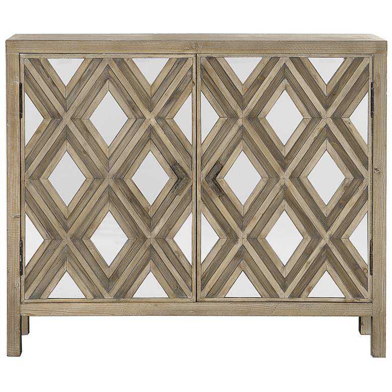 Tahira 42 1/4&quot;W Ivory w/ Chestnut Gray 2-Door Accent Cabinet more views