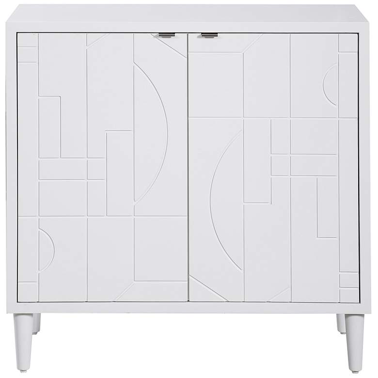 Uttermost Kohana 34 1/4&quot;W Gloss White 2-Door Accent Cabinet  more views