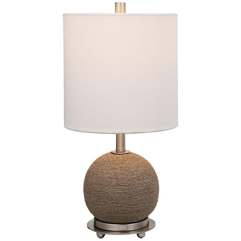 Captiva 19&quot;H Brown Natural Braided Rattan Accent Table Lamp more views