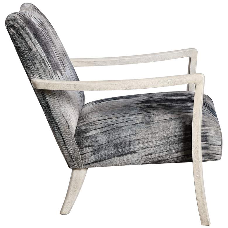 Image 4 Uttermost Watercolor Charcoal and Gray Accent Chair more views