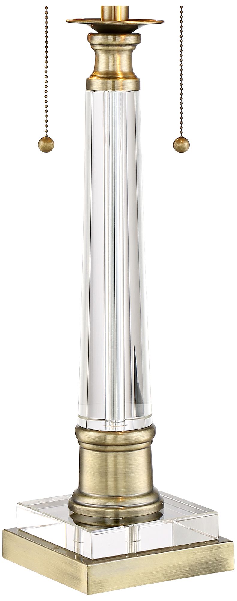Stephan Crystal Column Table Lamp with Table Top Dimmer 89K93