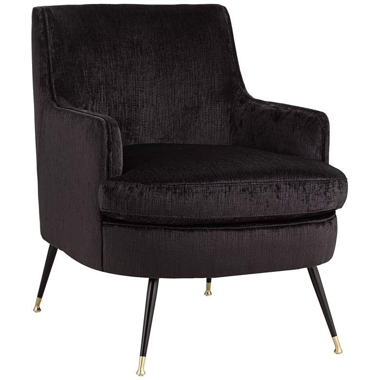 Virginia Corduroy Charcoal Accent Chair more views