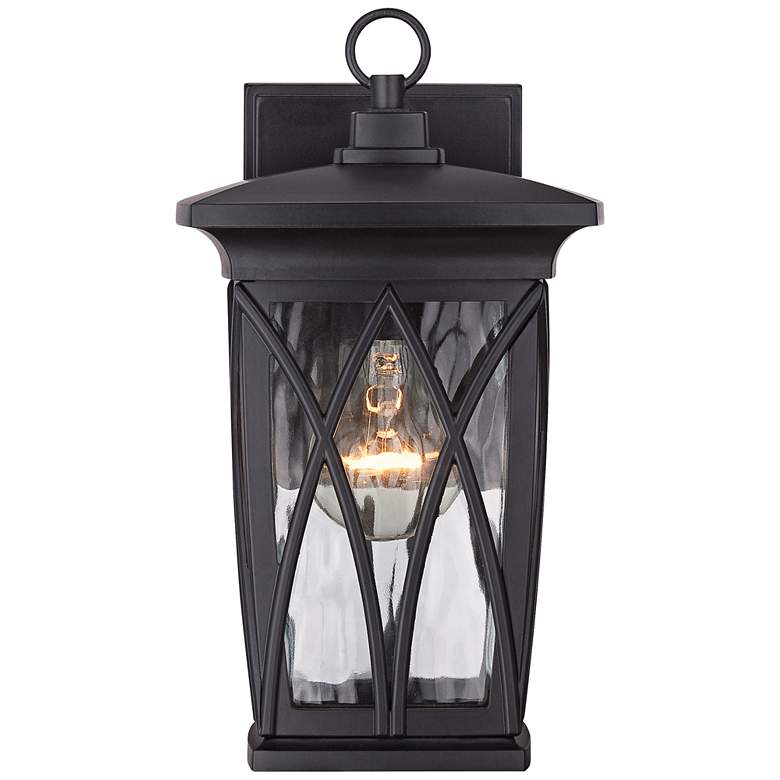 Quoizel Grover 11&quot; High Mystic Black Outdoor Wall Light more views