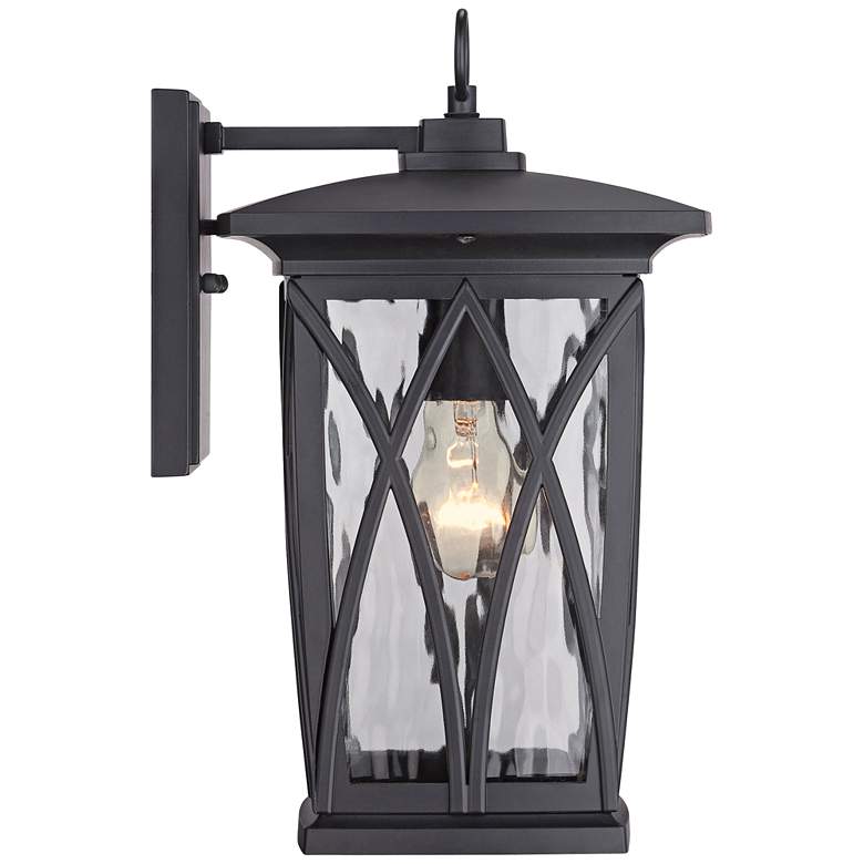 Quoizel Grover 14 1/2&quot;H Mystic Black Outdoor Wall Light more views