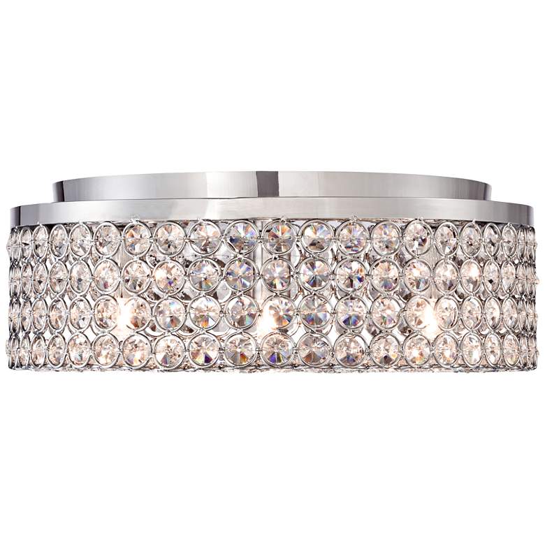 Image 4 Velie 12" Wide Round Crystal Ceiling Light more views