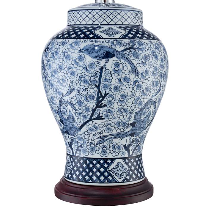 Shonna Blue And White Porcelain Jar, Shonna Blue And White Porcelain Jar Table Lamp