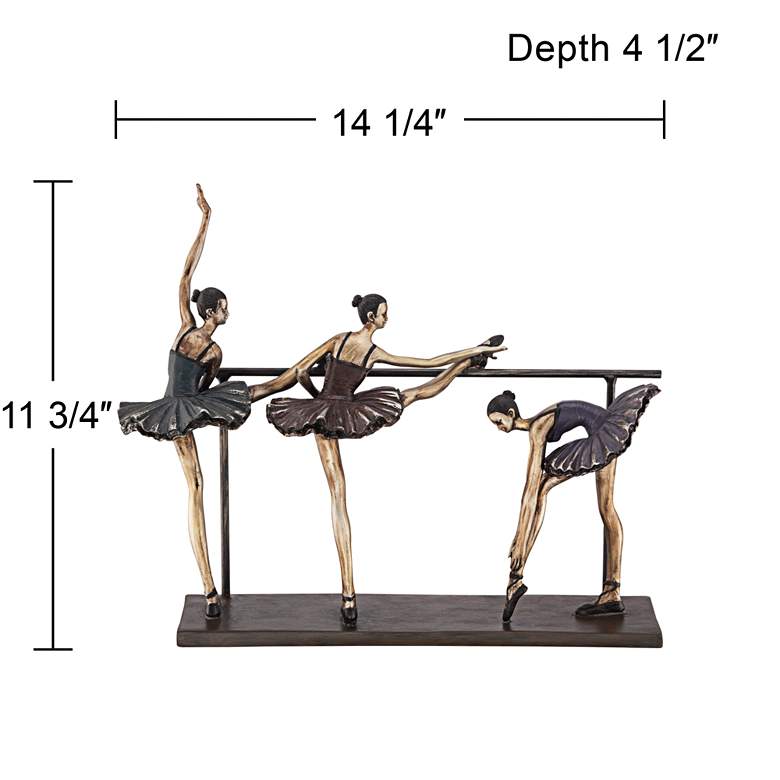 Stretching Ballerinas 11 3/4&quot; High Figurine more views