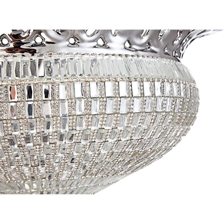 Victoire 10 1/2&quot; High Crystal and Silver Ceramic Bowl more views