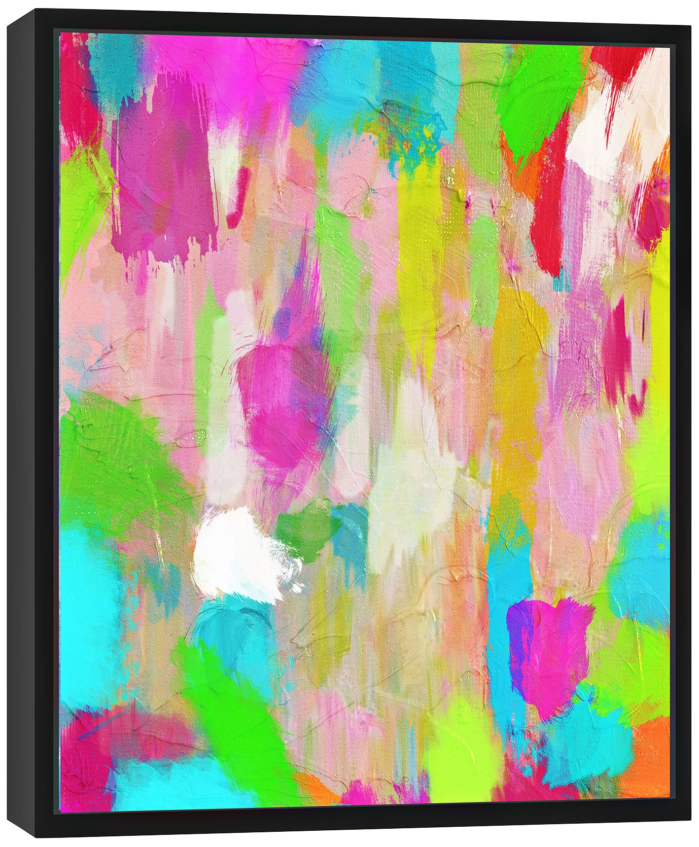 Hot Pink Mess I 25 3/4" High Framed Canvas Wall Art 8K389 Lamps Plus