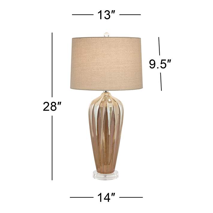 Loren Ivory Drip Handcrafted Modern, Ivory Drip Ceramic Table Lamp