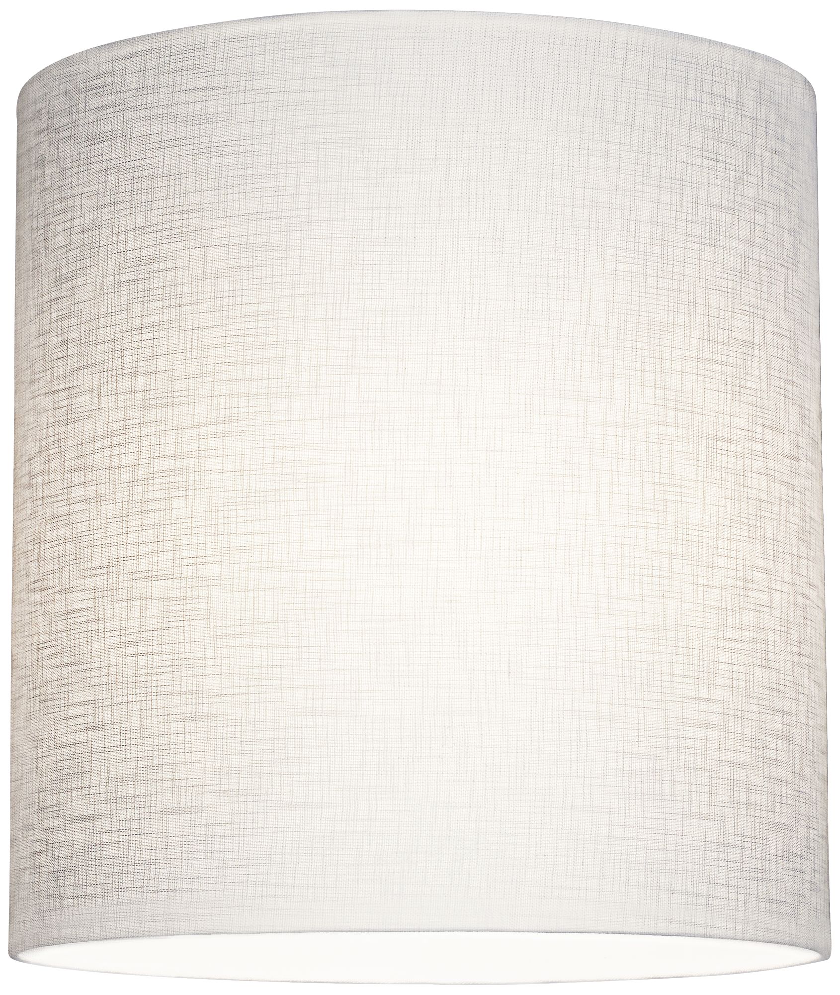white linen drum shade