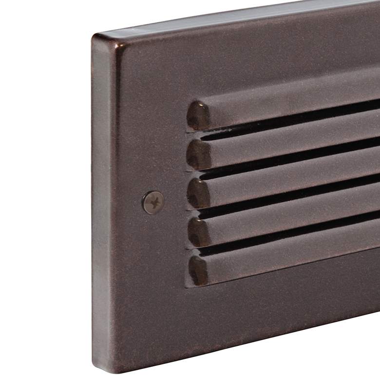 Horizontal Indoor/Outdoor Bronze Louvered LED Step Light more views