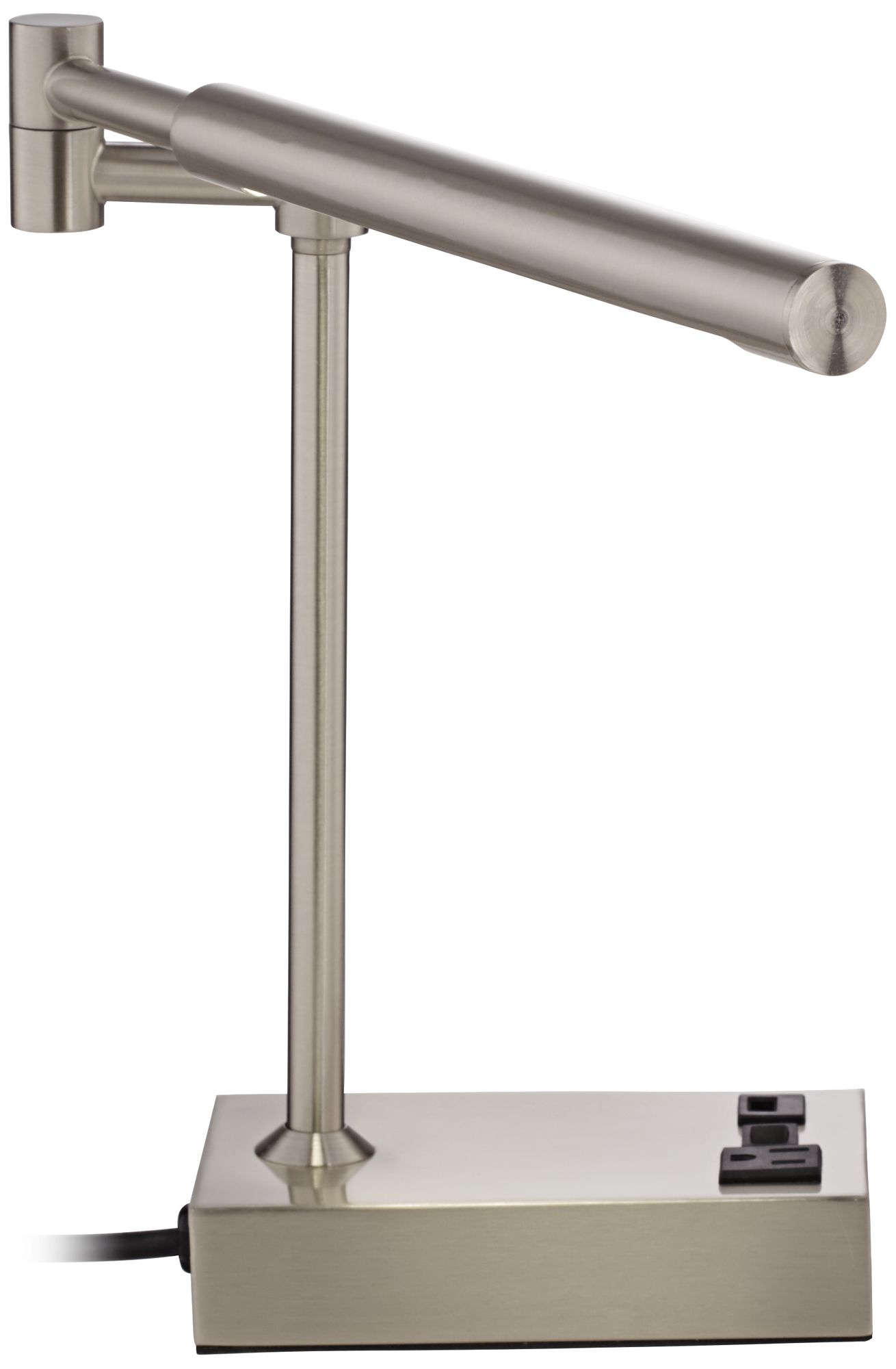 Slimline Swing Arm LED Desk Lamp with Outlet and USB Port 8R829 Lamps Plus