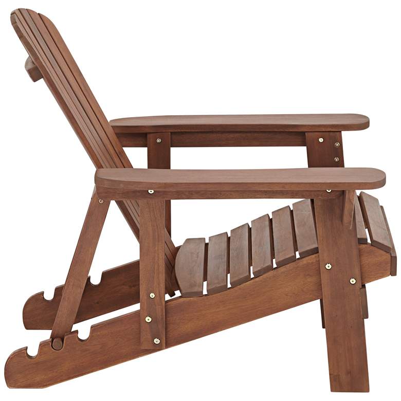 Fletcher Dark Wood Outdoor Reclining Adirondack Chair more views