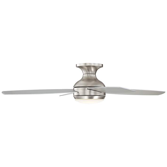 Size : 52 52 Casa Elite Modern Hugger Low Profile Ceiling Fan with Light LED Dimmable Remote Control Flush Mount Brushed Nickel for Living Room Bedroom YZPFSD