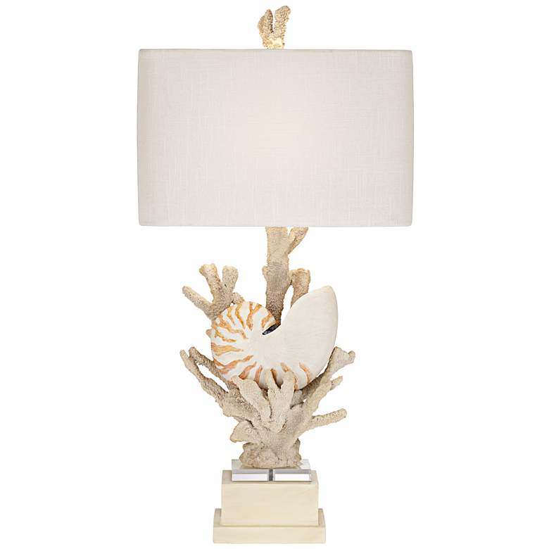 Nautilus Shell and White Coral Table Lamp by Kathy Ireland more views