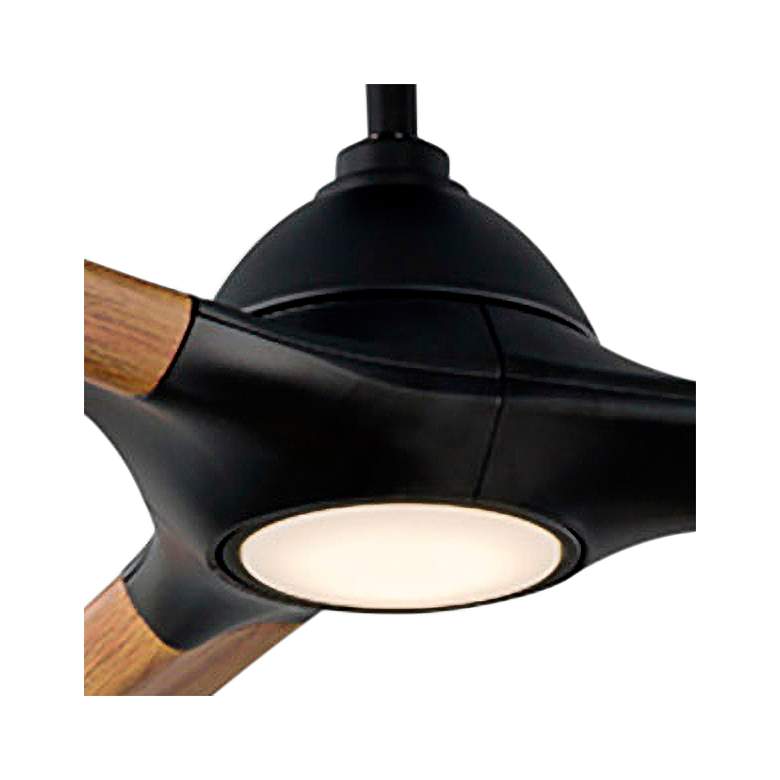 Image 3 72" Modern Forms Woody Matte Black LED Wet Smart Ceiling Fan more views