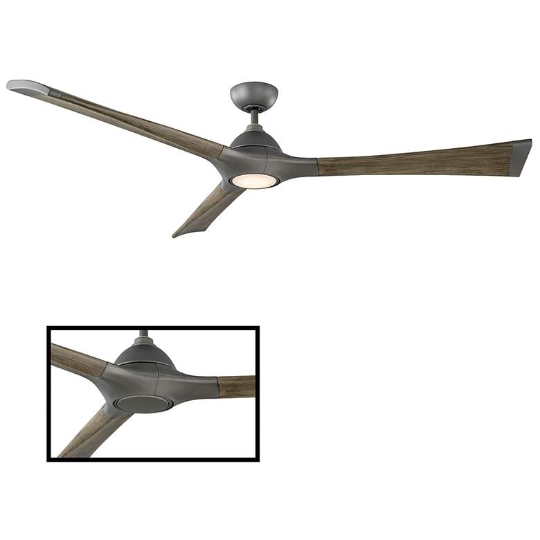 Image 7 72" Modern Forms Woody Graphite LED Wet Smart Ceiling Fan more views