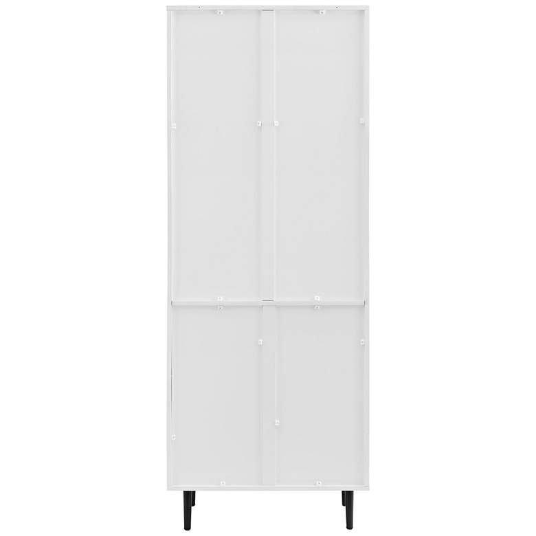 Richmond 26&quot; Wide Solid White Wood 2-Door Bookmatch Hutch more views