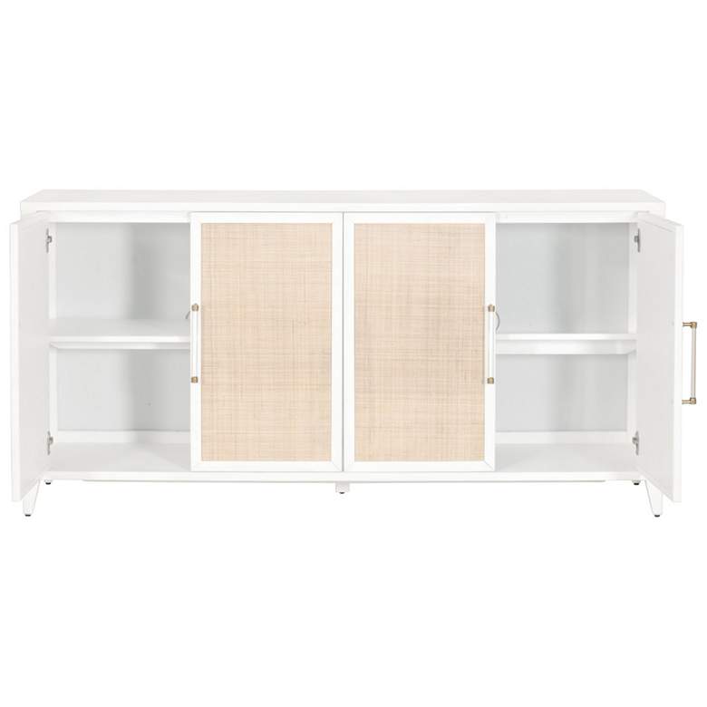 Traditions Holland 71&quot;W Matte White 4-Door Media Sideboard more views