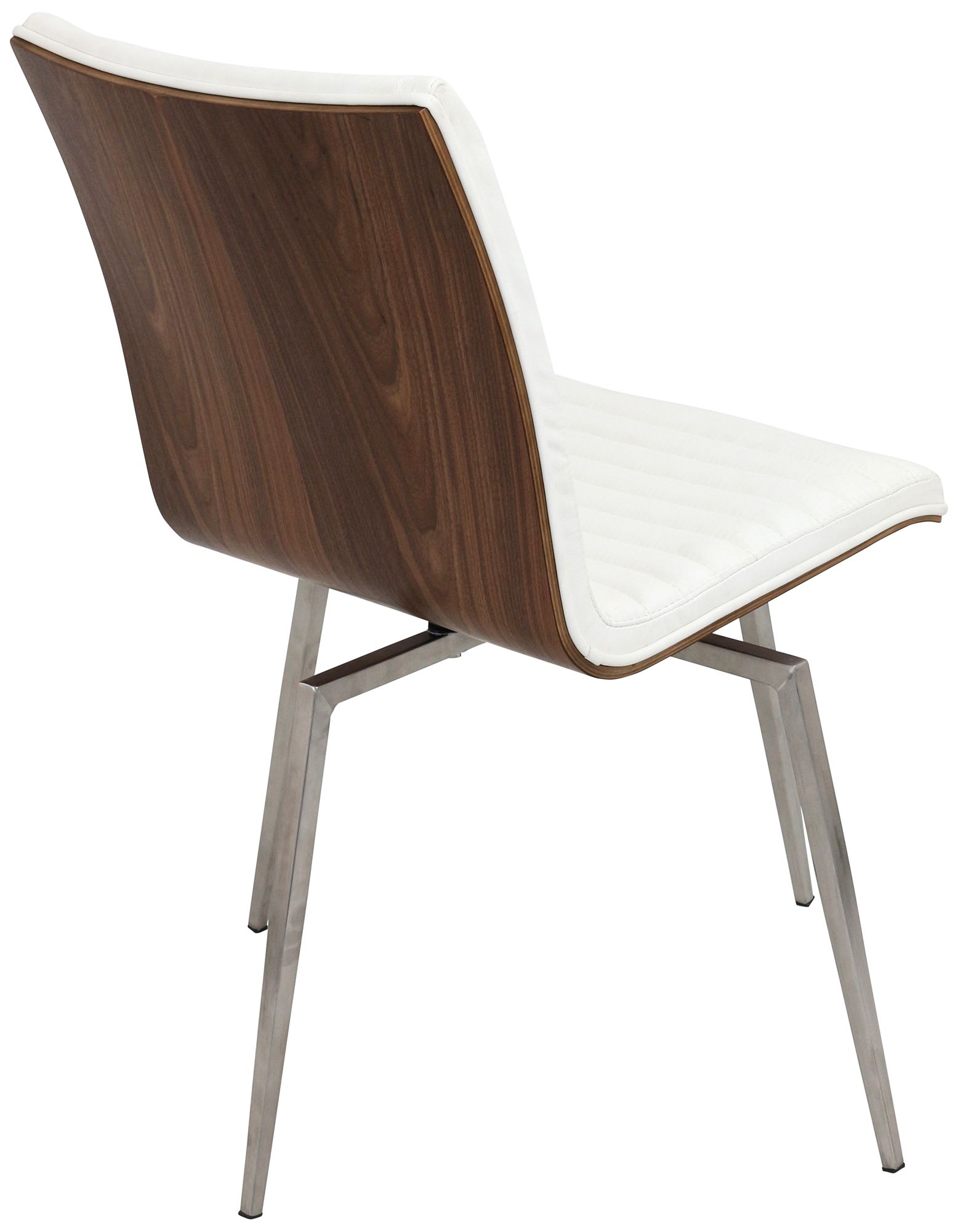 Mason OffWhite Faux Leather Swivel Dining Chairs Set of 2 916T0