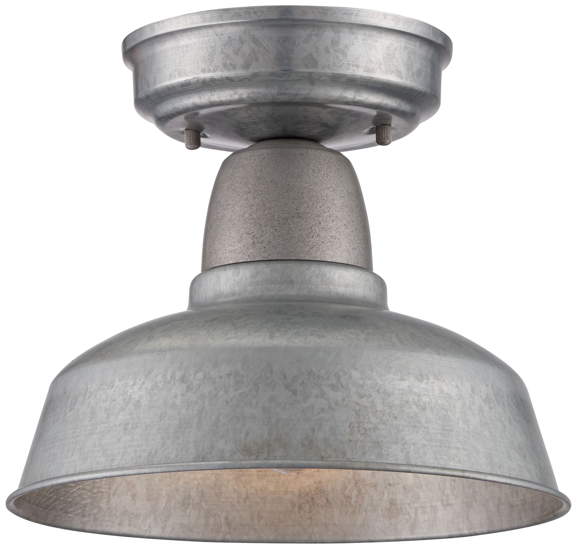 Urban Barn Galvanized Metal Outdoor Ceiling Lights Set of 2 92V94