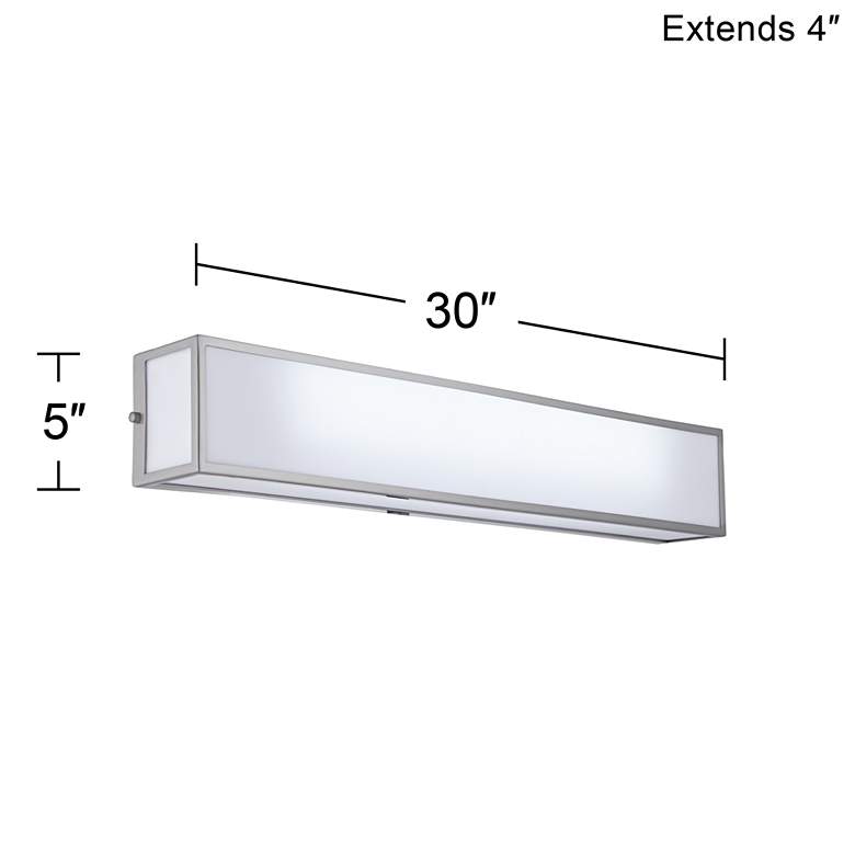 Chance 30&quot; Wide Frosted White Acrylic LED Bath Light more views
