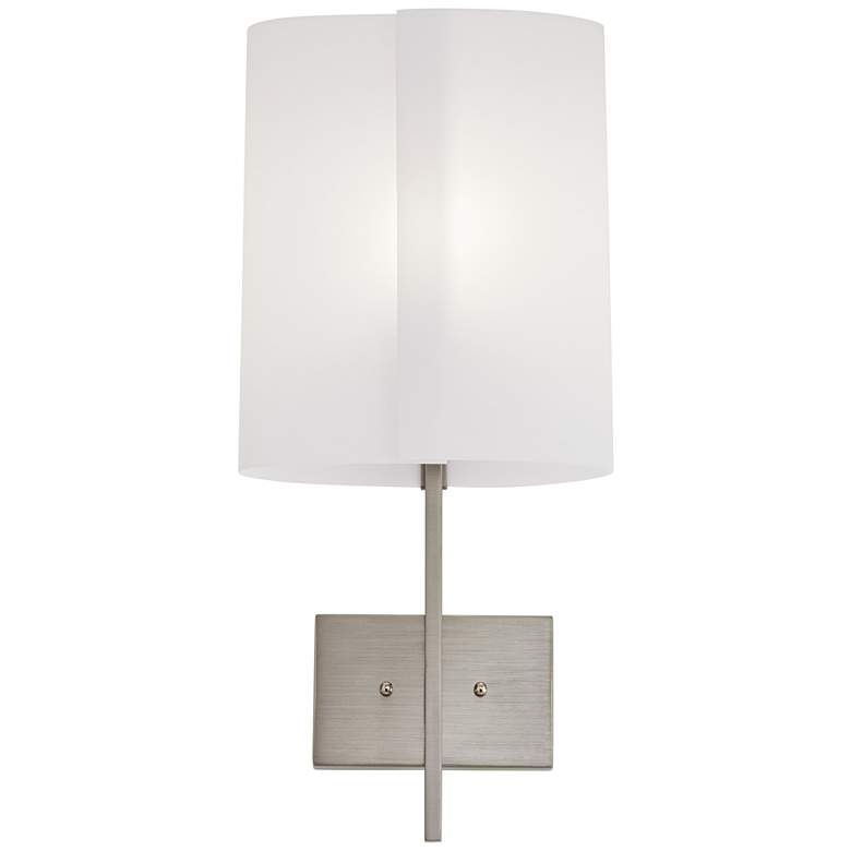 Lennon 24 1/2&quot; High Brushed Nickel White Acrylic Wall Sconce more views