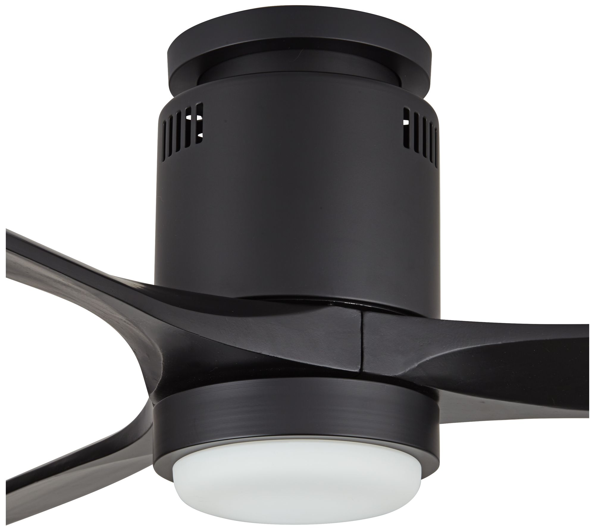 52" Windspun Matte black LED DC Hugger Ceiling Fan 93A81 Lamps Plus