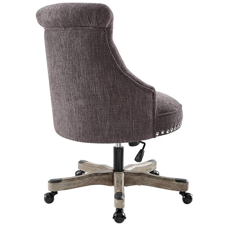 Sinclair Charcoal Tufted Adjustable Swivel Office Chair more views
