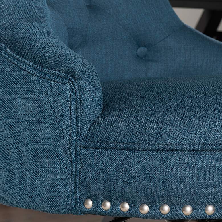 Sinclair Azure Blue Tufted Adjustable Swivel Office Chair more views
