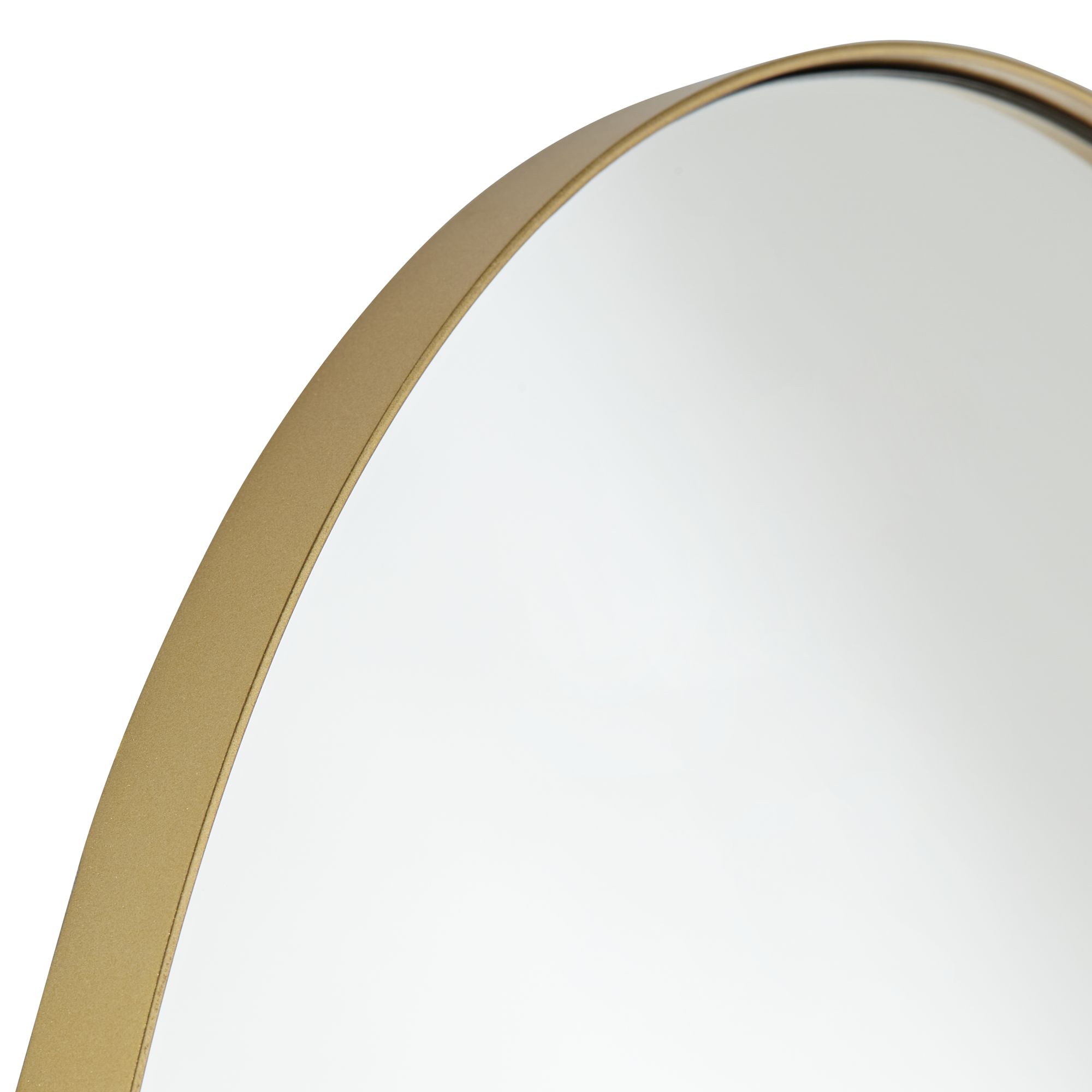 Clarendon Gold Metal 17 3/4" x 23 3/4" Oval Wall Mirror 93N42