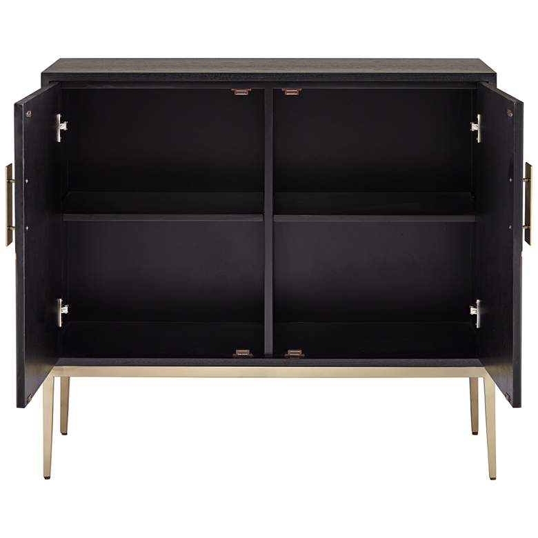 Roma 39 1/2&quot; Wide 4-Shelf Mid-Century Cabinet more views